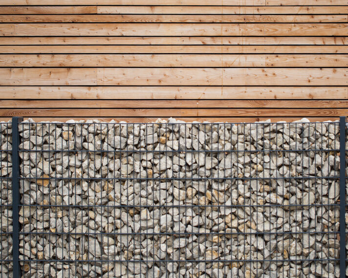 Poteau gabion